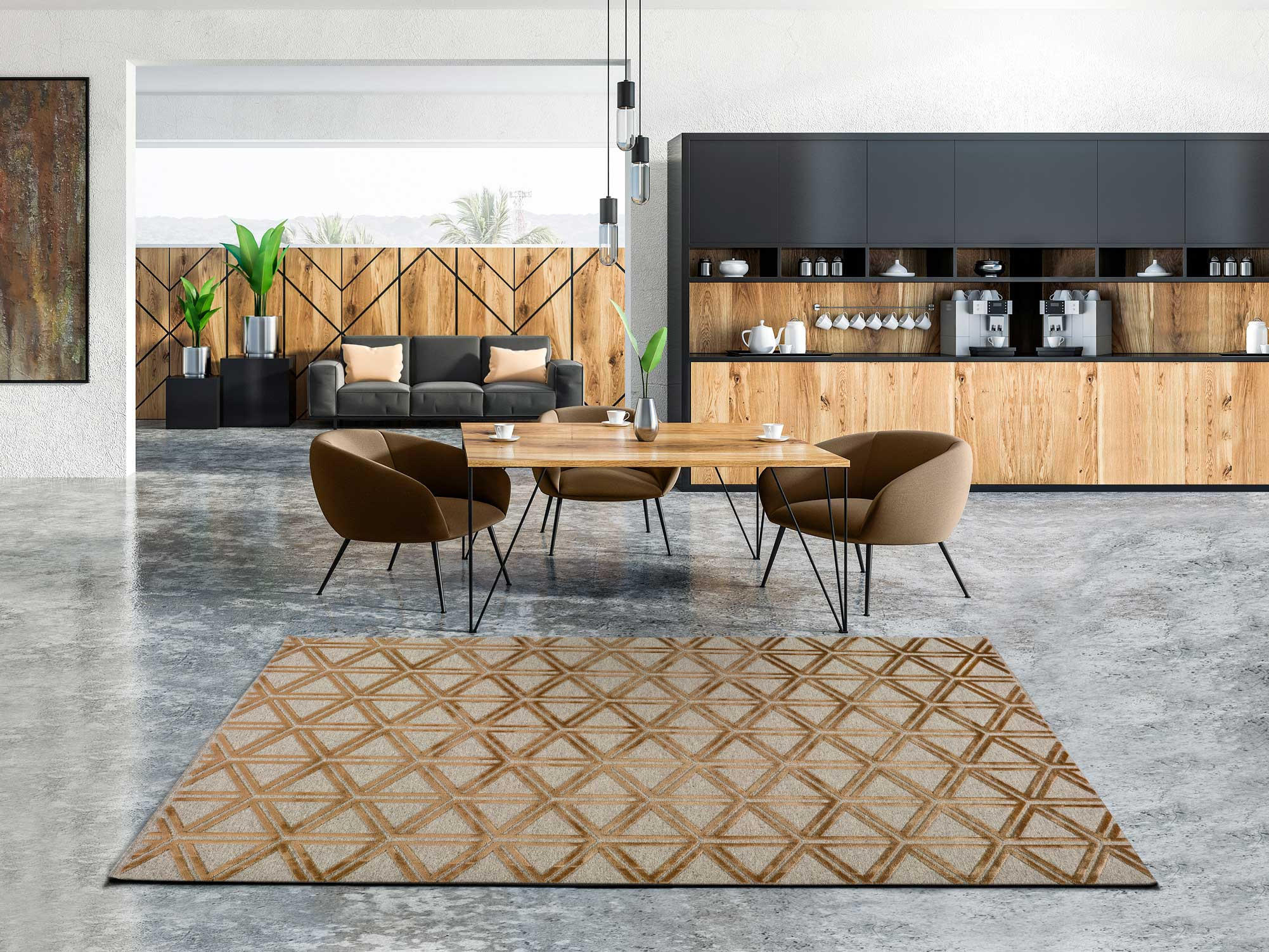 Thumbnail - Atticgo Webteppich, Rost, Textil, Grafikmuster, Rechteckig, 67x105 cm, Oeko-Tex® Standard 100, antistatisch, für Fußbode...