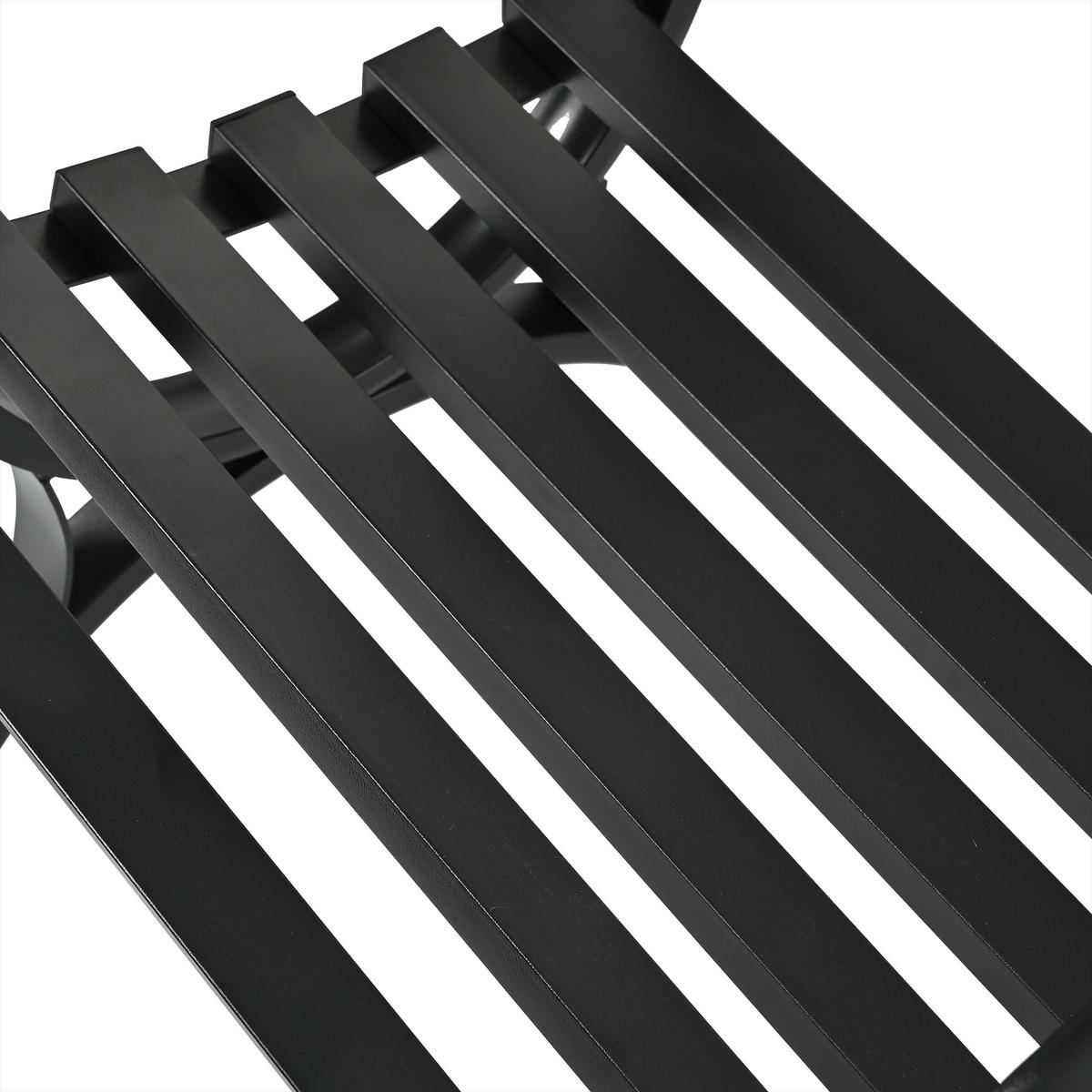 GARTENSTUHL - Schwarz, Metall (60/85.5/56cm) - Relaxdays