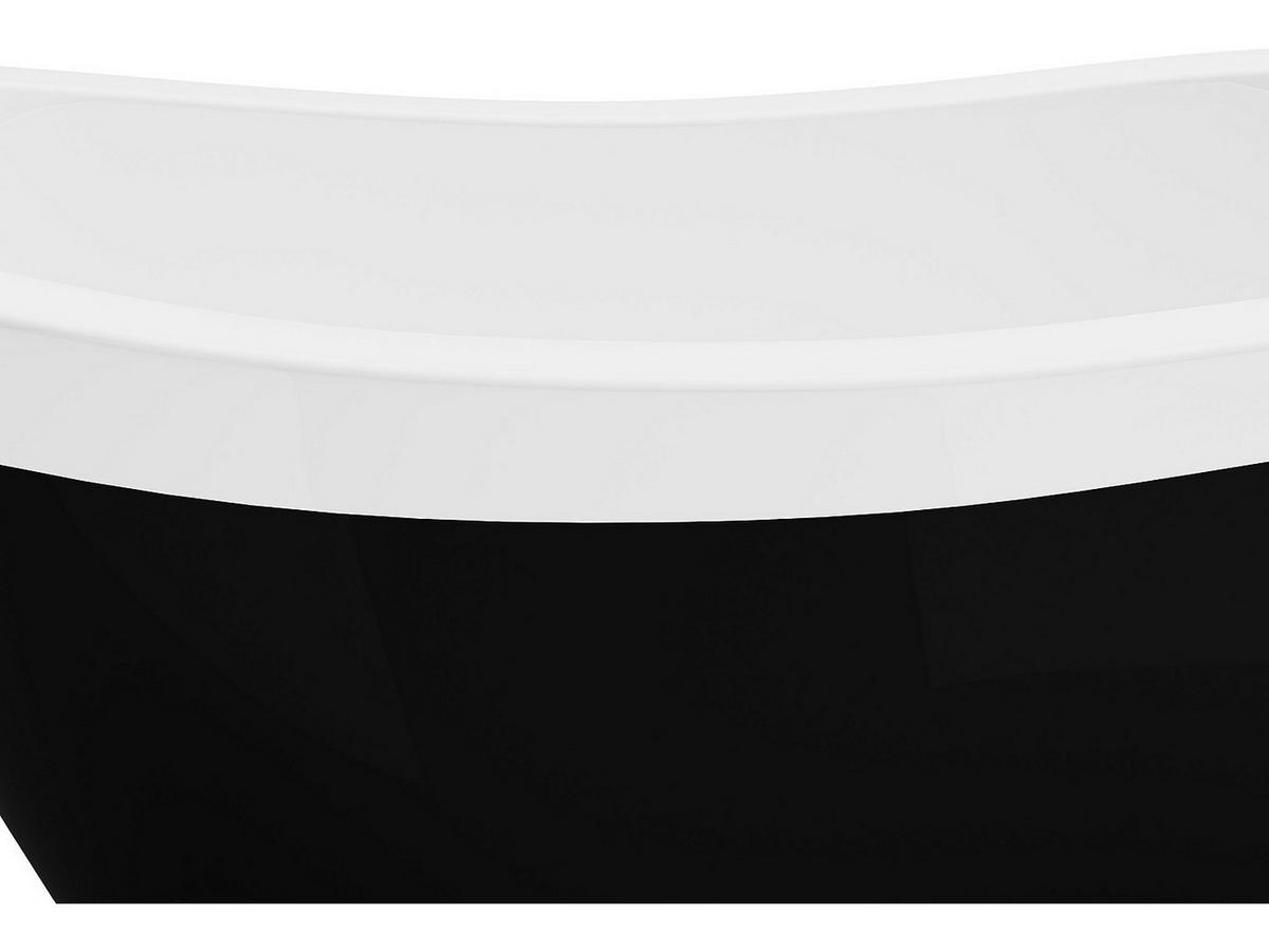 FREISTEHENDE Badewanne mit Füßen - 1 Person - acryl - schwarz Nisos - Schwarz, Kunststoff (145/77/74cm) - Vente-Unique