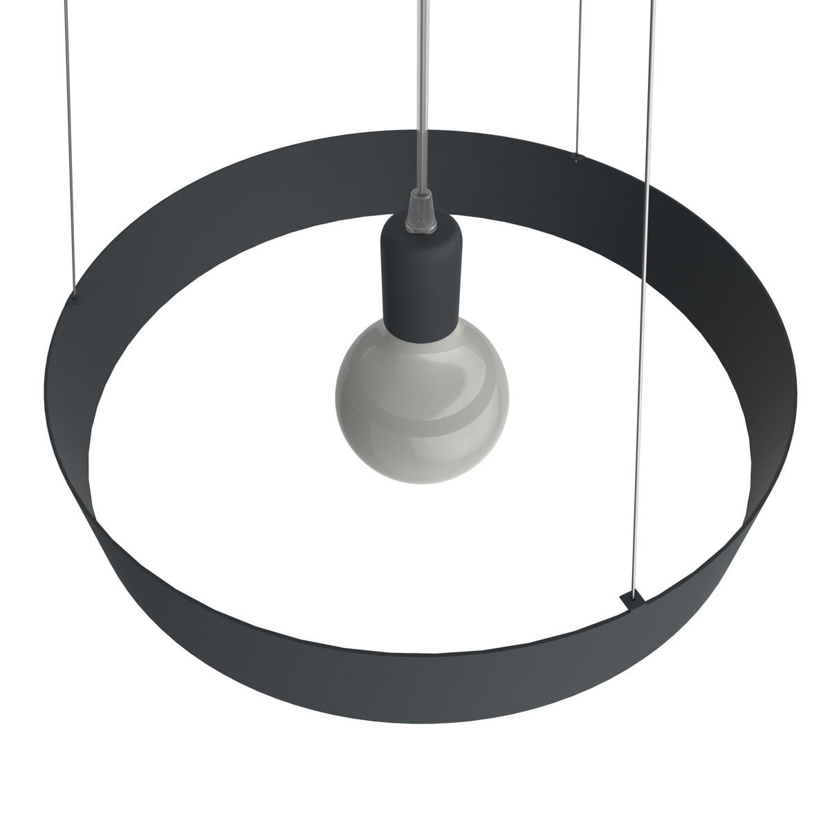 HÄNGELEUCHTE - Anthrazit, Metall (40/40/6cm) - Lumicom