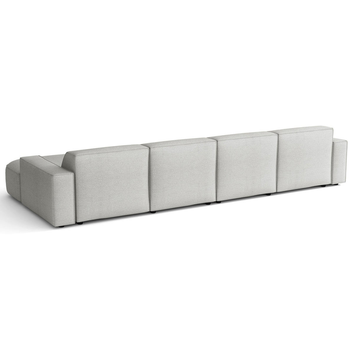 SEDACÍ SOUPRAVA Sallmo ve tvaru U, třímístná, univerzální, 368 cm - černá/světle šedá, textil/plast (368/72/167cm) - Selsey