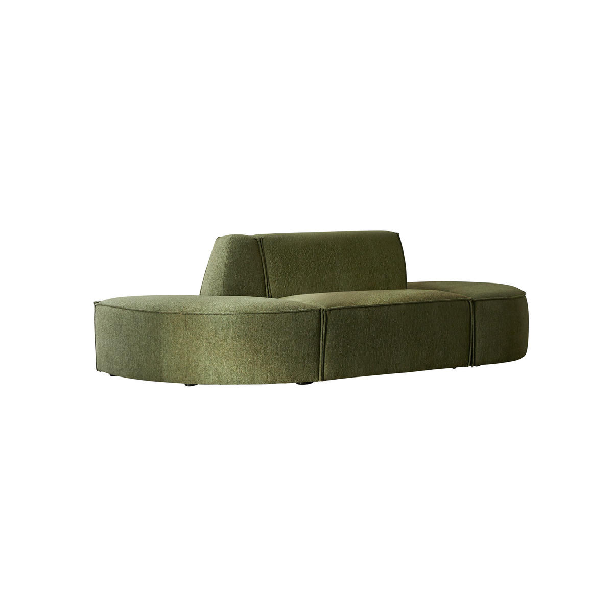 SOFA Dario Grün aus Stoff - Grün, Textil (247/75/93cm) - Tikamoon