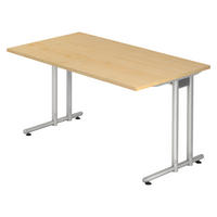 SCHREIBTISCH Serie-N 80/140/74 cm in Ahornfarben - Ahornfarben, Holzwerkstoff (80/140/74cm) - bümö