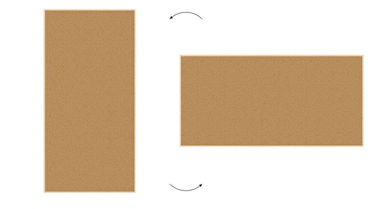 PINNWAND mit Naturholzrahmen 250x120cm - Braun, Holz (250/120/1.8cm) - ALLboards