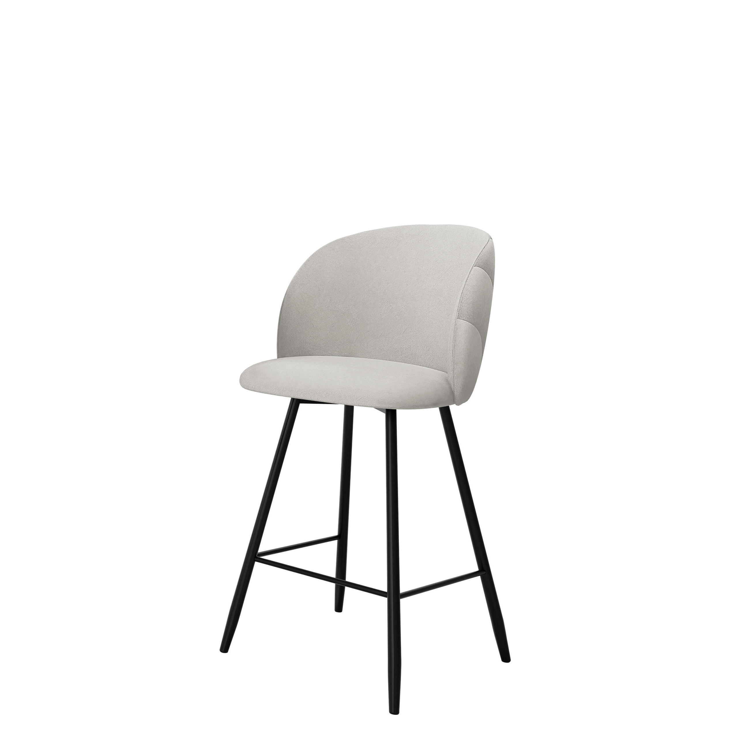 BARHOCKER K99 H - Creme/Schwarz, Holzwerkstoff/Textil (51/105/51cm) - MIRJAN24