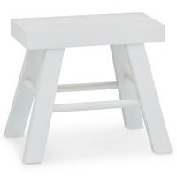 HOCKER ROSAL weiß - Weiß, Holz (32/30/17cm) - CARO-Möbel