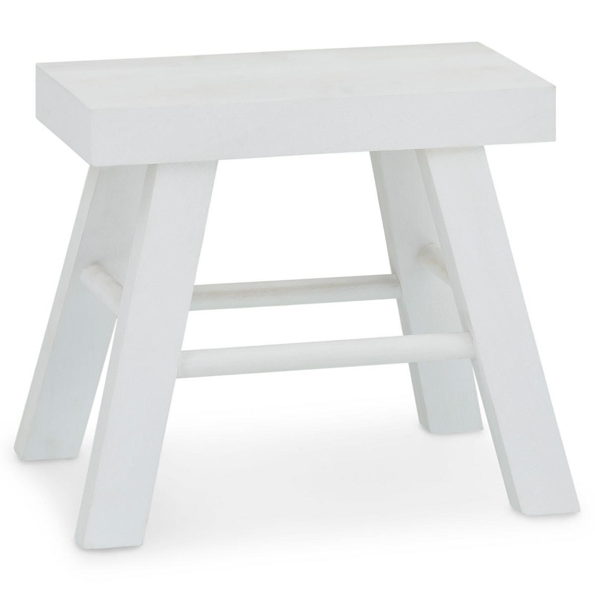 HOCKER ROSAL weiß - Weiß, Holz (32/30/17cm) - CARO-Möbel