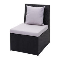 POLY-RATTAN SESSEL Schwarz - Schwarz, Kunststoff (60/85/70cm) - MCW