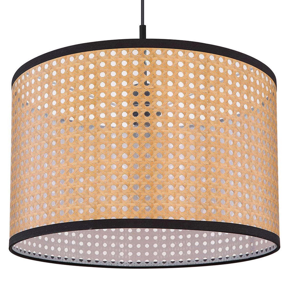 HÄNGELEUCHTE Bambus-Optik Braun Natur - Braun, Metall (45/45/140cm) - Globo Lighting