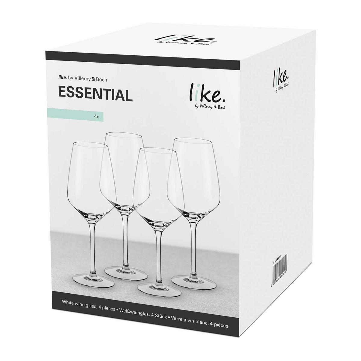 WEISSWEINGLÄSER Essential transparent 120 ml 4er Set - Transparent, Glas (120L) - like.Villeroy & Boch
