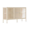 SIDEBOARD 140 cm, Ekru - Weiß, Metall (35/80/140cm) - Oviala
