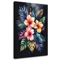 WANDBILD, Bunte Blumen Natur - Multicolor, Textil (60/90cm) - Feeby