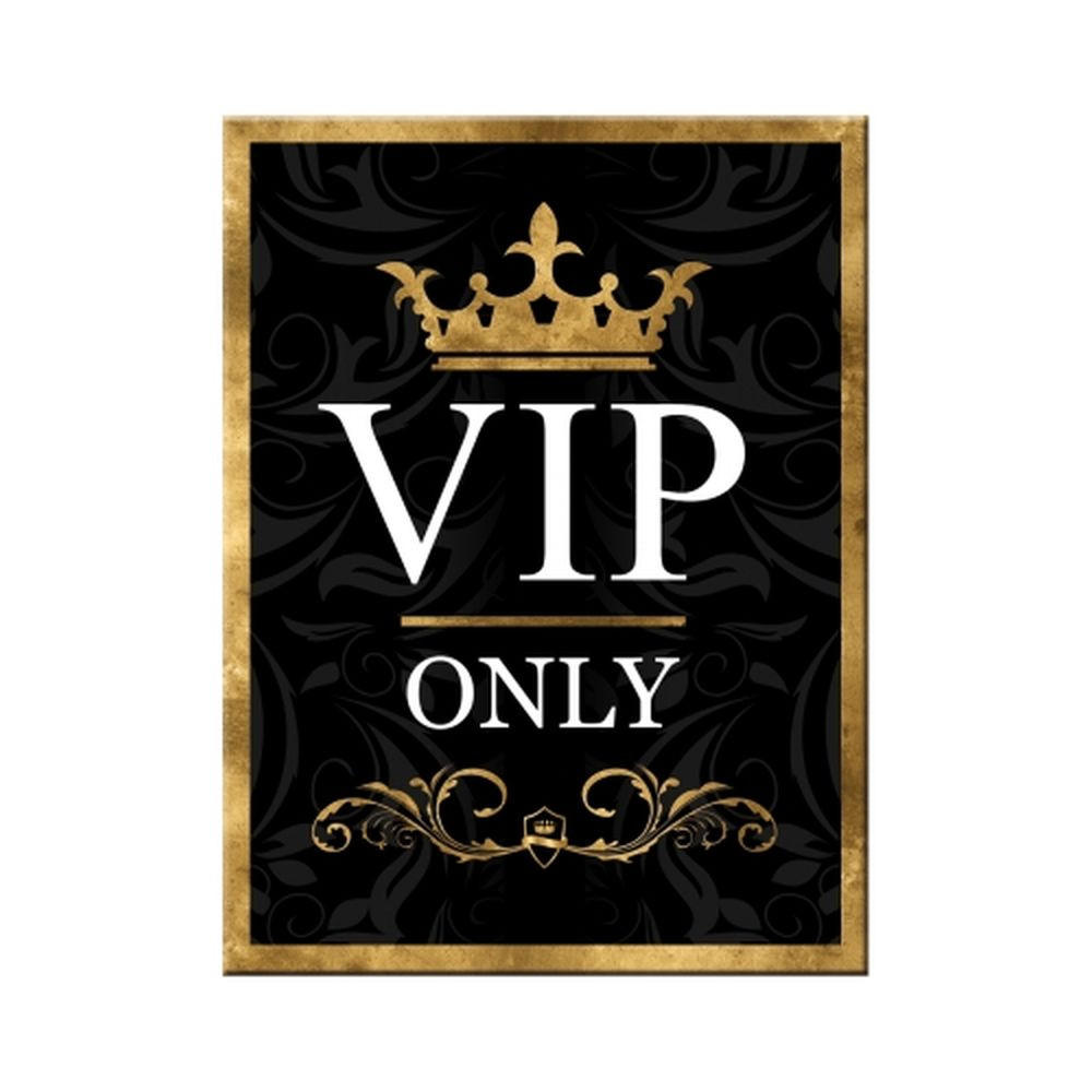 MAGNET 6/8 cm Achtung VIP Only - Multicolor, Metall (6/8/0.1cm) - Nostalgic-Art