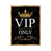 MAGNET 6/8 cm Achtung VIP Only - Multicolor, Metall (6/8/0.1cm) - Nostalgic-Art