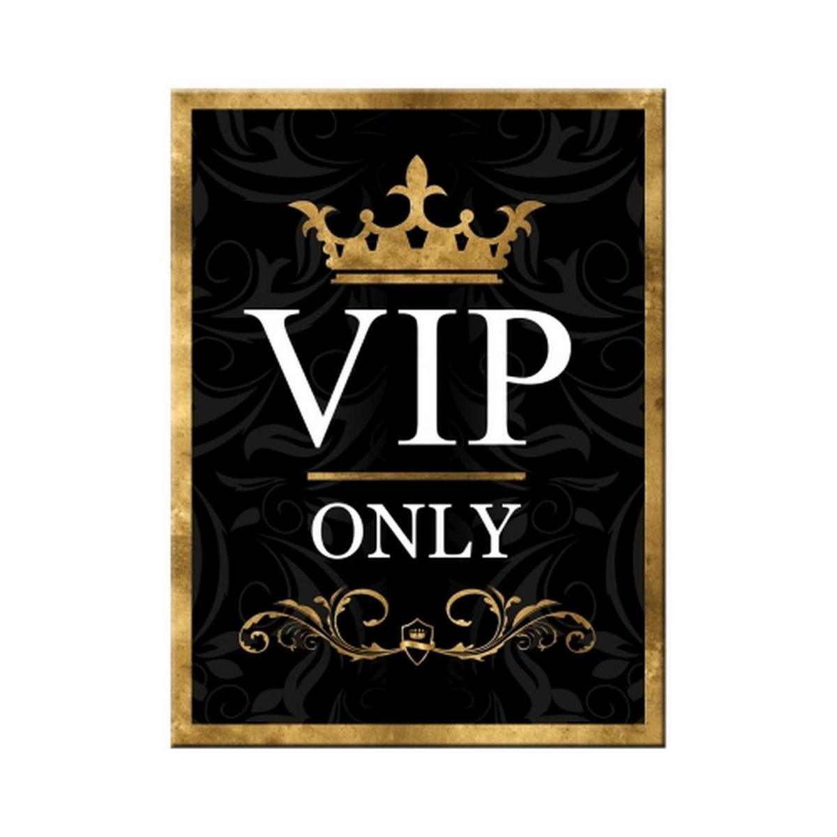 MAGNET 6/8 cm Achtung VIP Only - Multicolor, Metall (6/8/0.1cm) - Nostalgic-Art