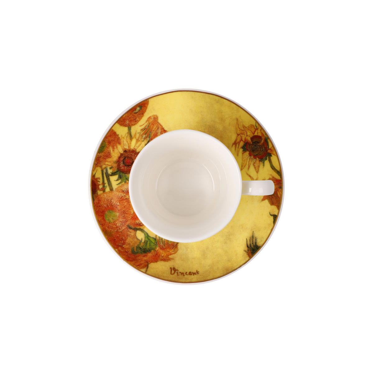 ESPRESSOTASSE Vincent van Gogh Sonnenblumen, Fine Bone China, Bunt, 100 ml - Multicolor, Keramik (0.1L) - Goebel