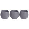 BLUMENTÖPFE Selbstbewässernd Kunststoff 3er-Set Ø 6 cm - Anthrazit, Kunststoff (6/6cm)
