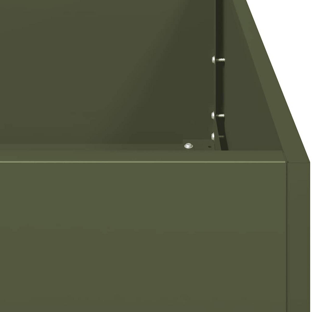 PFLANZKÜBEL Olivgrün 200/40/80 Cm Kaltgewalzter Stahl - Olivgrün, Metall (40/80/200cm) - vidaXL
