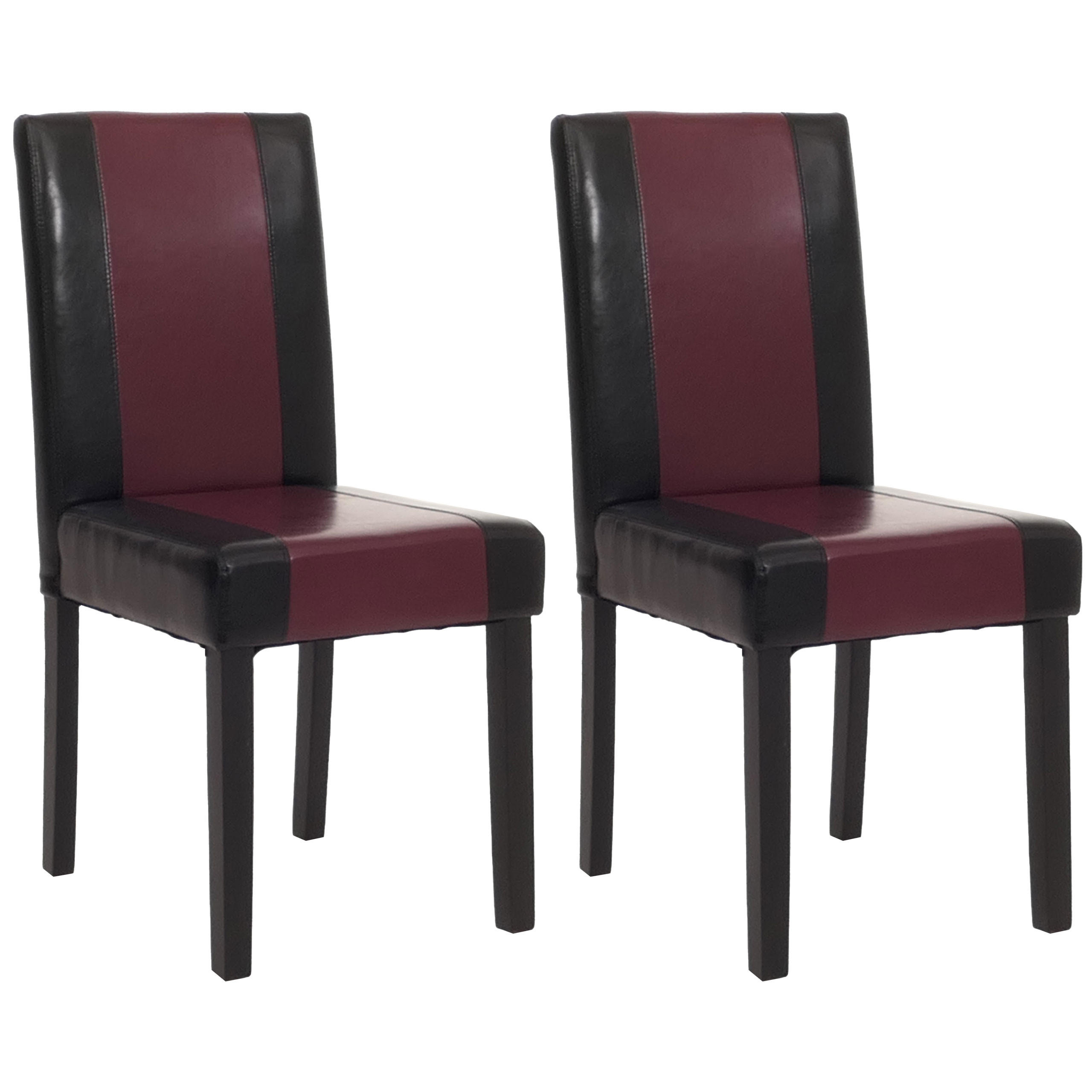 ESSZIMMERSTUHL Schwarz, Rot 2er-Set - Rot/Schwarz, Textil (43/90/56cm) - MCW