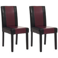 ESSZIMMERSTUHL Schwarz, Rot 2er-Set - Rot/Schwarz, Textil (43/90/56cm) - MCW