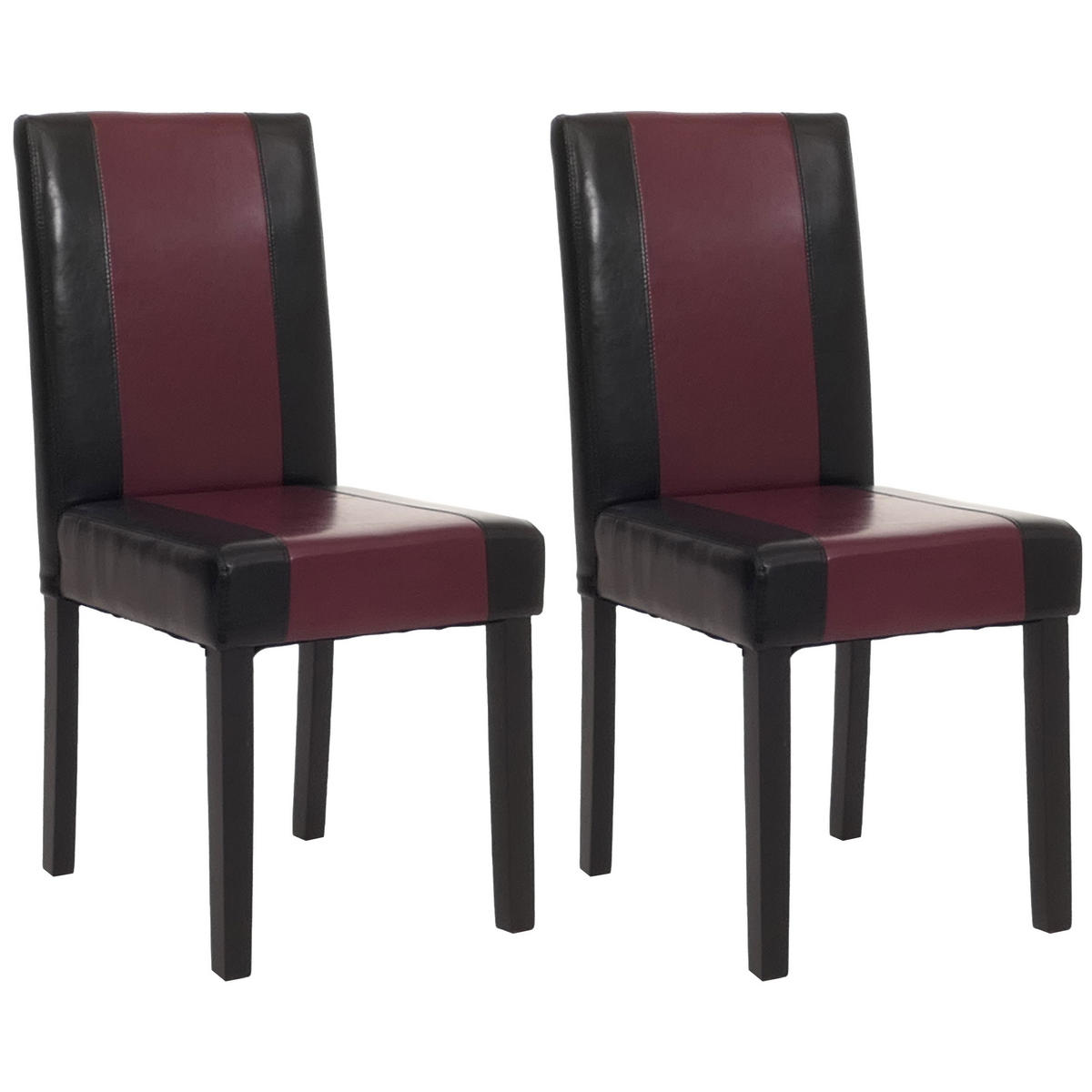 ESSZIMMERSTUHL Schwarz, Rot 2er-Set - Rot/Schwarz, Textil (43/90/56cm) - MCW
