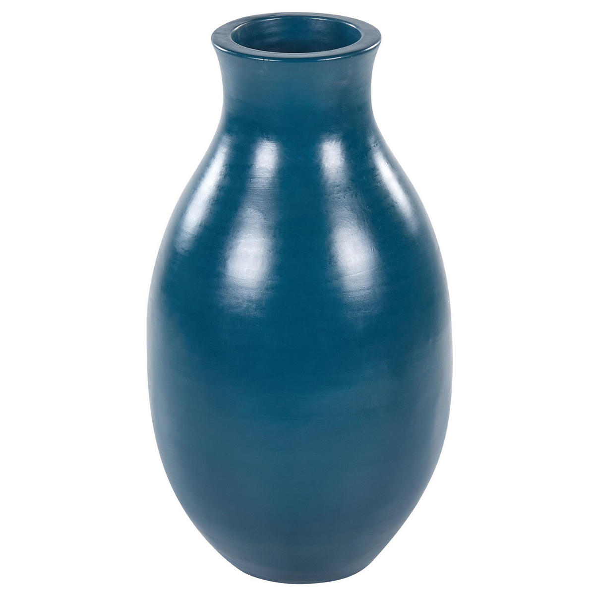 DEKOVASE Terrakotta blau Stagira - Blau, Stein (48cm) - Beliani