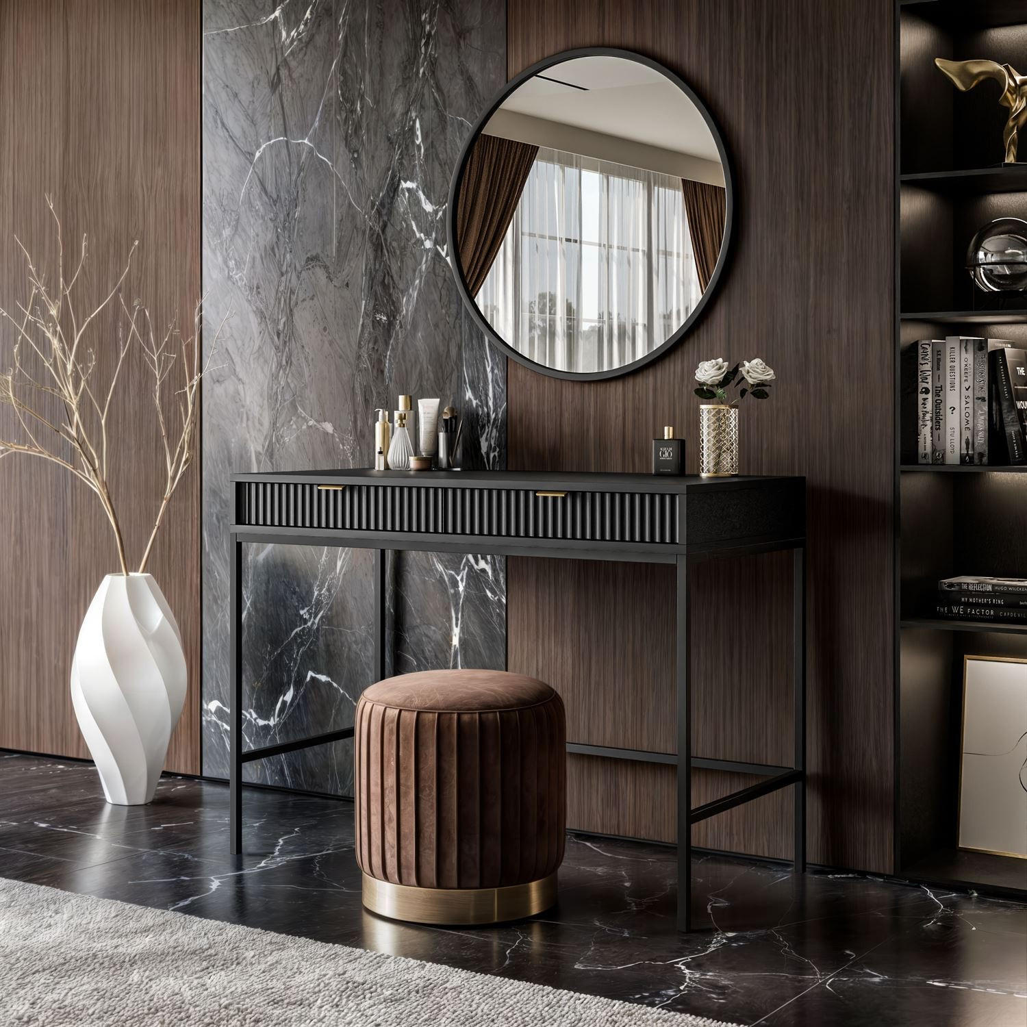 Thumbnail - Lookway Konsolentisch, Schwarz, Holzwerkstoff, 104x78x50 cm, Wohnzimmer, Wohnzimmertische, Konsolentische