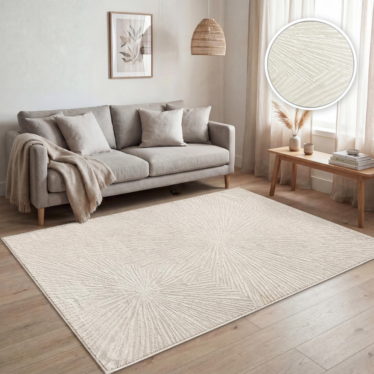 KURZFLORTEPPICH 80/150 cm Tinos 573 - Creme, Textil (80/150cm) - Paco Home