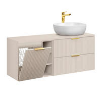 WASCHTISCH 140.8cm Adriel Kaschmir - Beige, Holzwerkstoff (140.8/59/46cm) - Petits-meubles