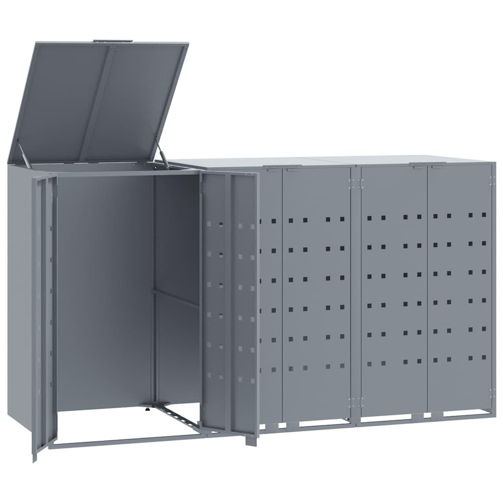 Deluke Mülltonnenbox Grau 207x117x79 cm