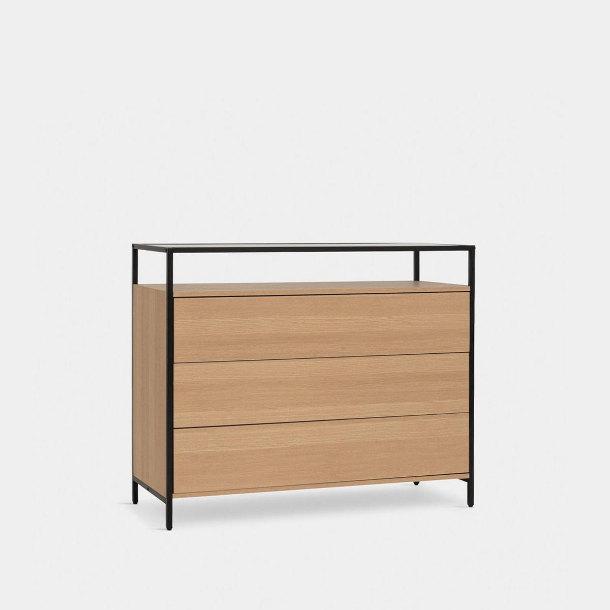 KOMMODE MIT SCHUBLADEN Petra Natürlich 110 cm x 83 cm - Naturfarben, Holzwerkstoff (110/83/40cm) - Klast Home