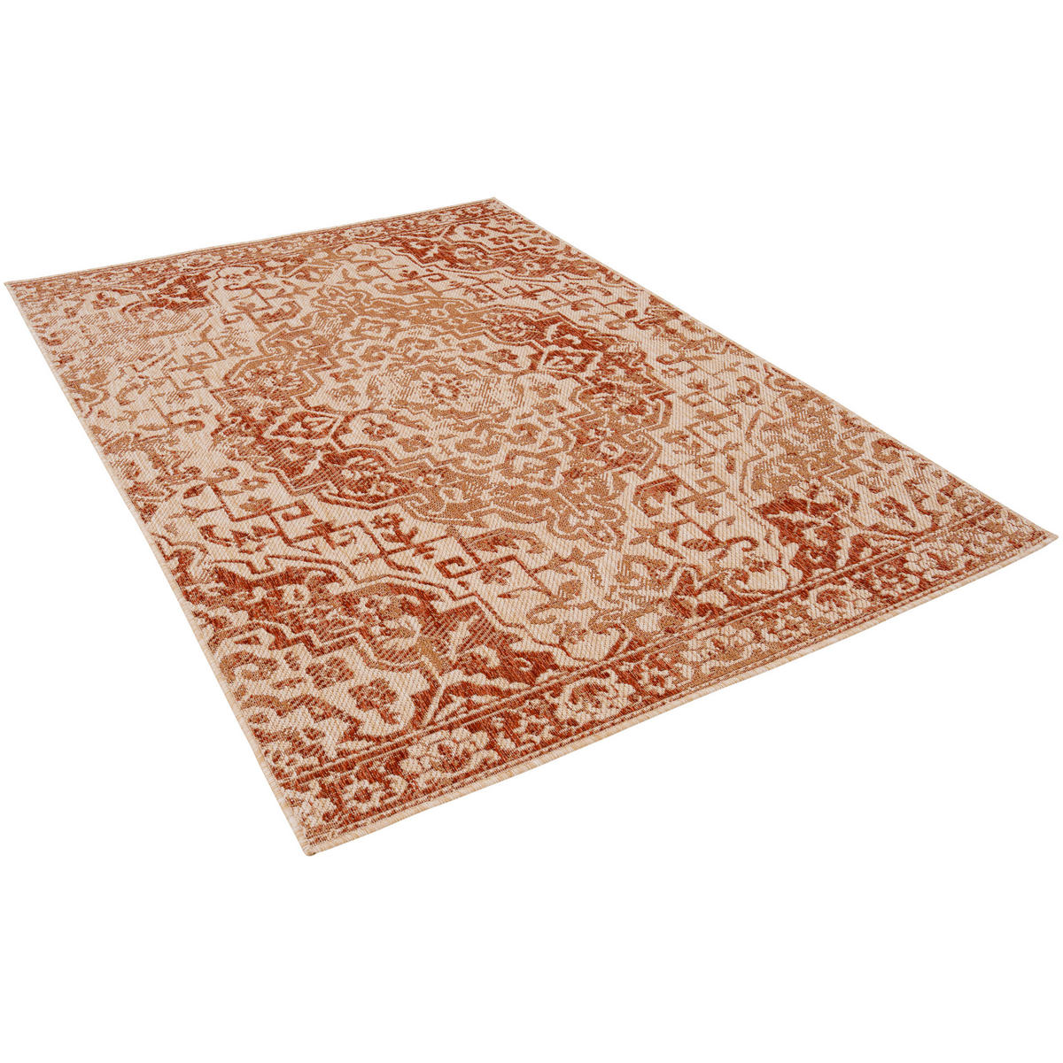 IN- UND OUTDOOR TEPPICH CARPETTO VINTAGE - Orange, Textil (120/170cm) - Pergamon
