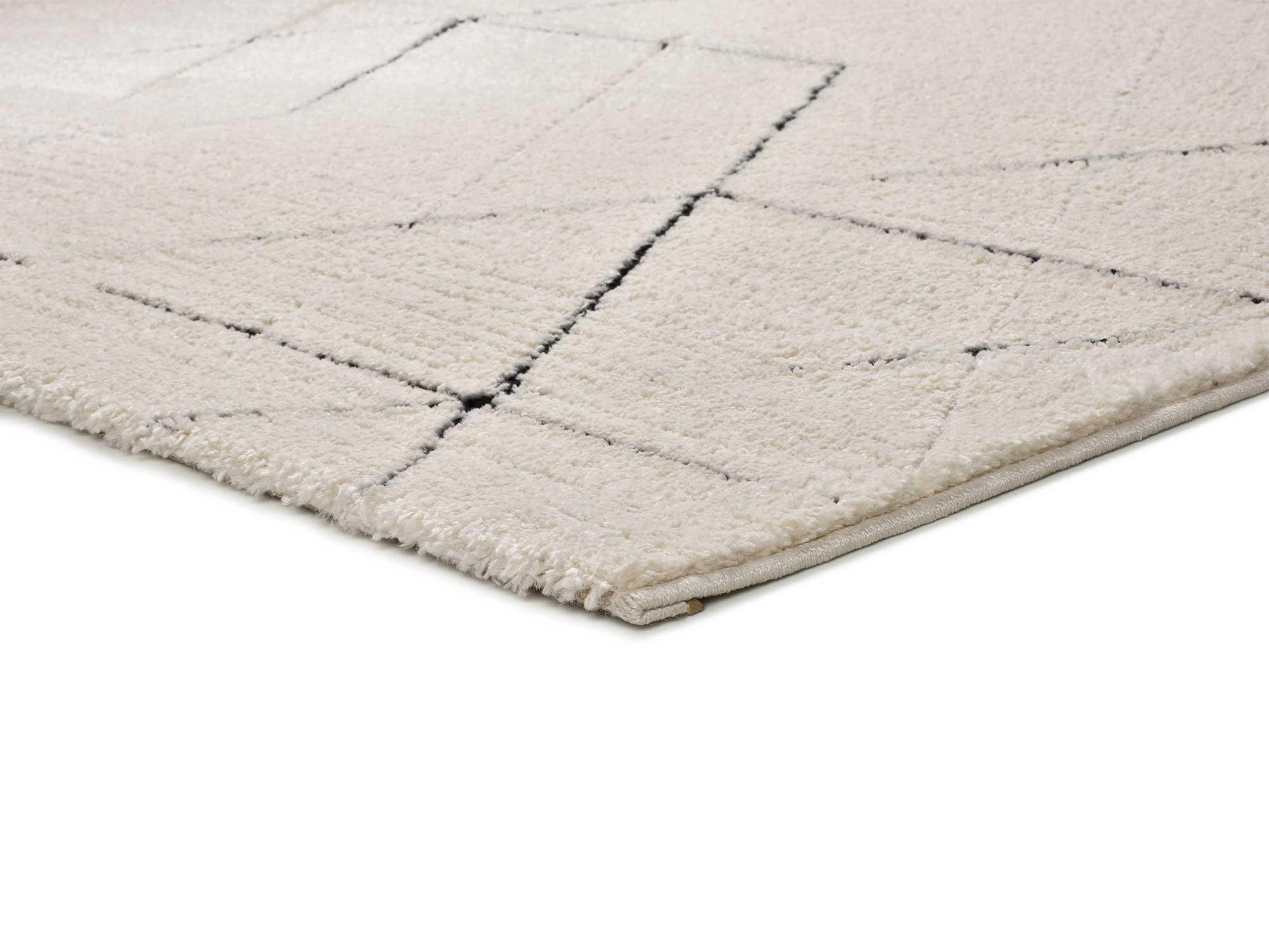 Thumbnail - Atticgo Webteppich, Weiß, Schwarz, Textil, Grafikmuster, Rechteckig, 80x150 cm, Oeko-Tex® Standard 100, für Fußbodenheiz...