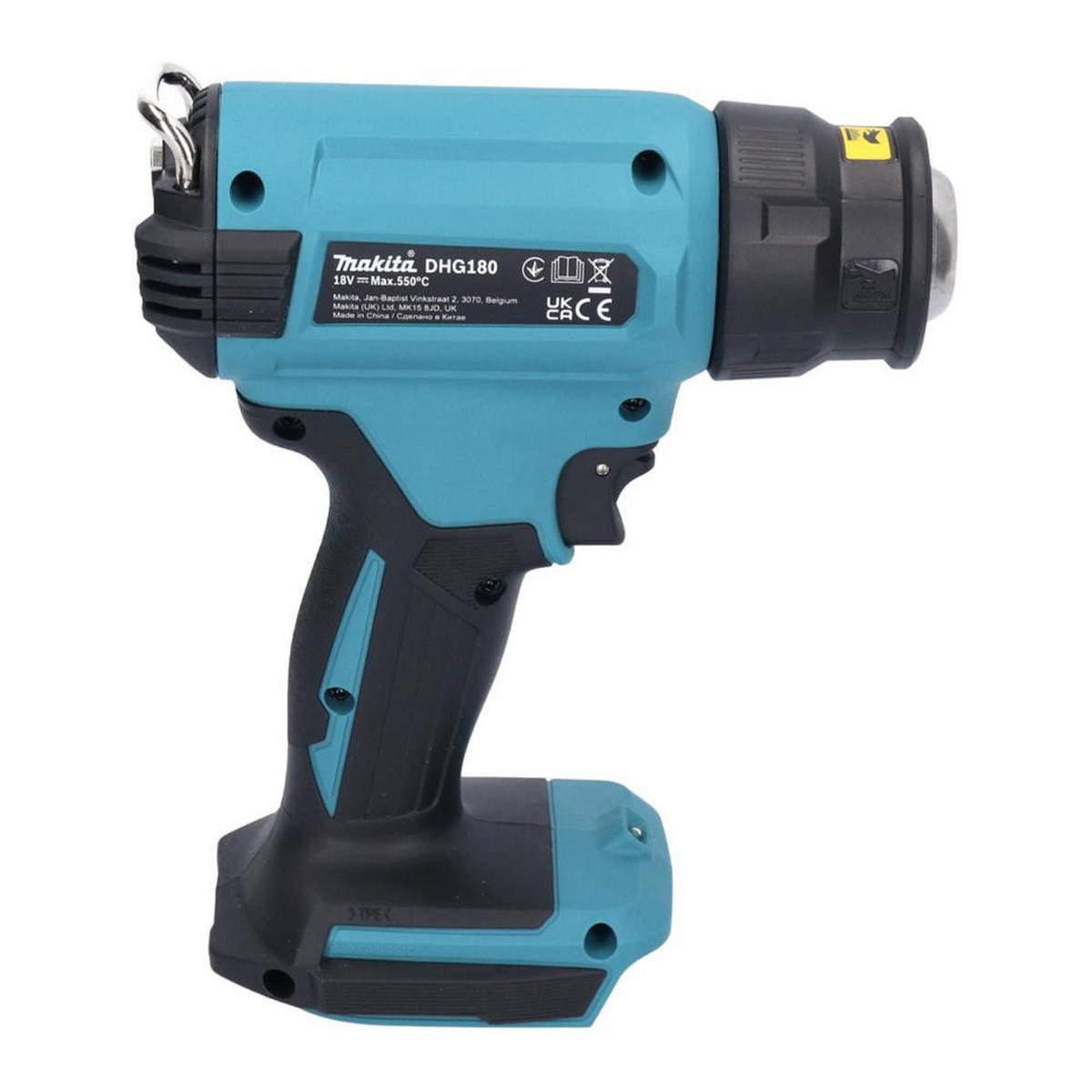 MAKITA DHG 180 Z Akku Heißluftgebläse 18 V 550 °C Solo - ohne Akku, ohne Ladegerät - Multicolor, Kunststoff (18/79/9cm) - Makita
