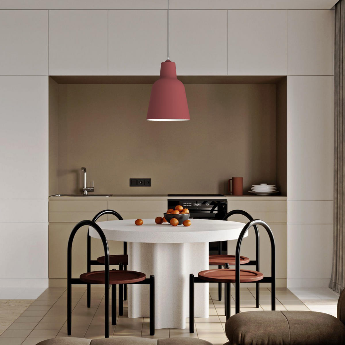 HÄNGELEUCHTE - Samtahornfarben, Metall (33/33/42cm) - Lumicom