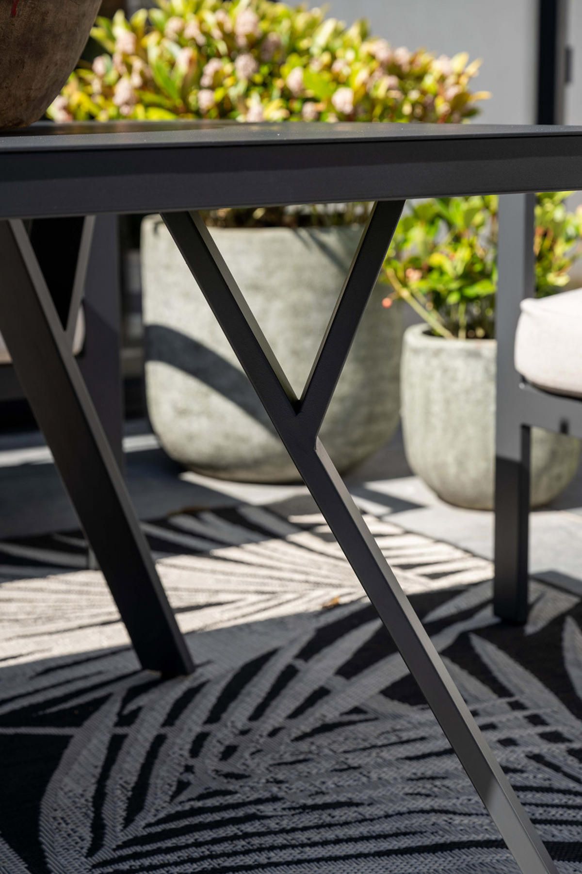 GARTENLOUNGESE Sergio Sofa 4-teilig, Premium Dining Set, Gartenmöbelset - Anthrazit, Metall - GARDEN IMPRESSIONS