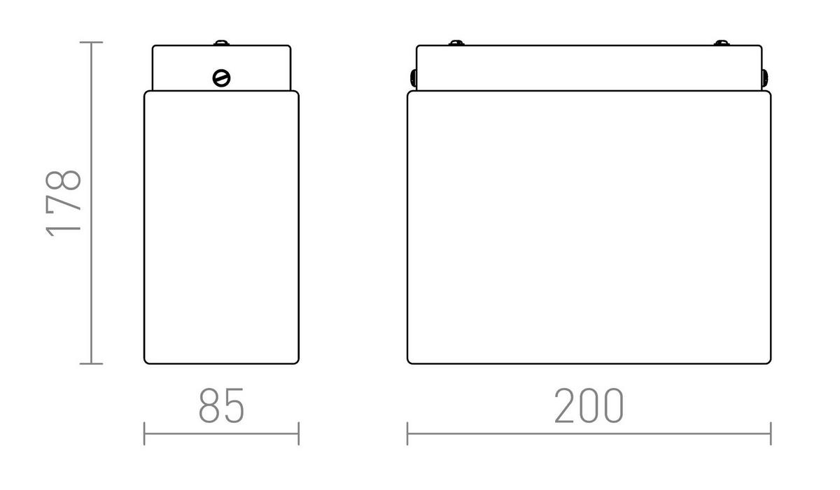 AUFBAULEUCHTE ARANA SQ Mattnickel 12 W - Nickelfarben, Metall (20/87/175cm) - Rendl