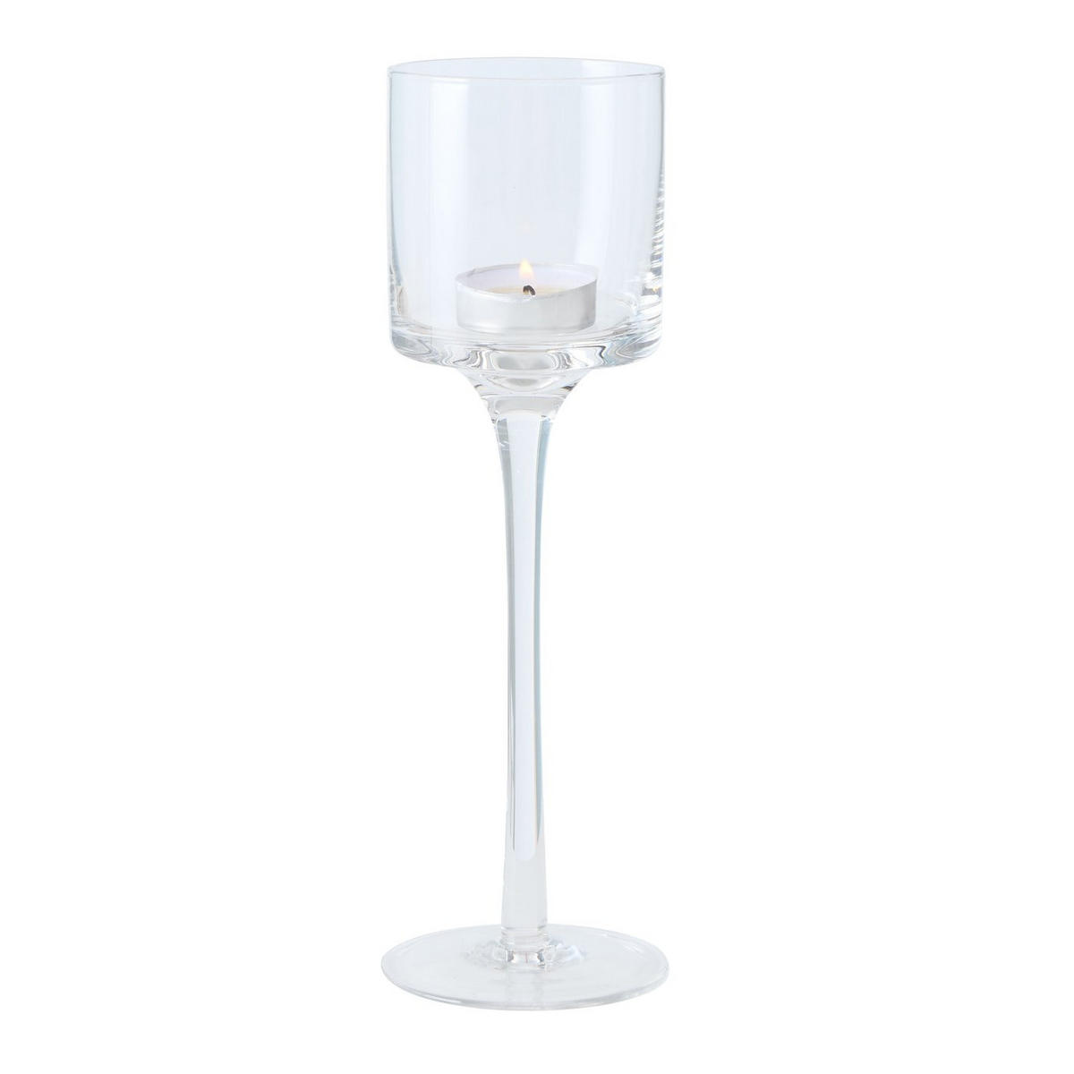 KERZENHALTER Arosa, 3 Höhen - Transparent, Glas (7.5/30/7.5cm)