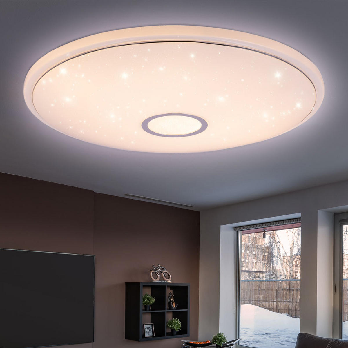 LED DECKENLEUCHTE Metall Weiß CONNOR - Weiß, Metall (68/68/10cm)