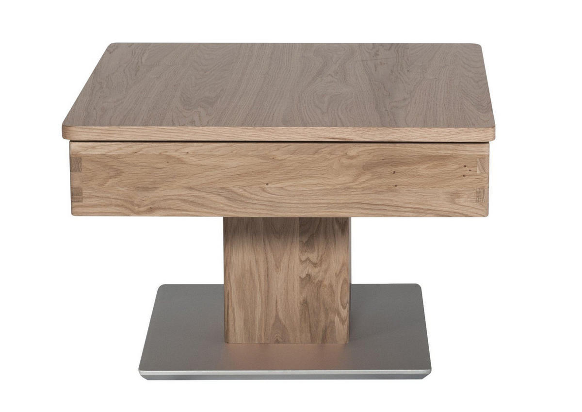 FUNKTIONSTISCH Celene 67x67x43 höhenverstellbar;diagonal verschiebbar Wildeiche Bianco - Braun, Holz (67/67/43cm) - 58aufmkessel