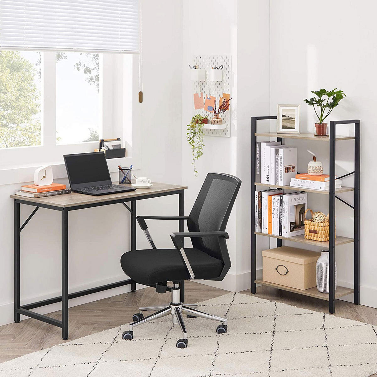 SCHREIBTISCH COMPUTERTISCH - Schwarz Hochglanz, Holzwerkstoff (100/50/75cm) - Hansiro