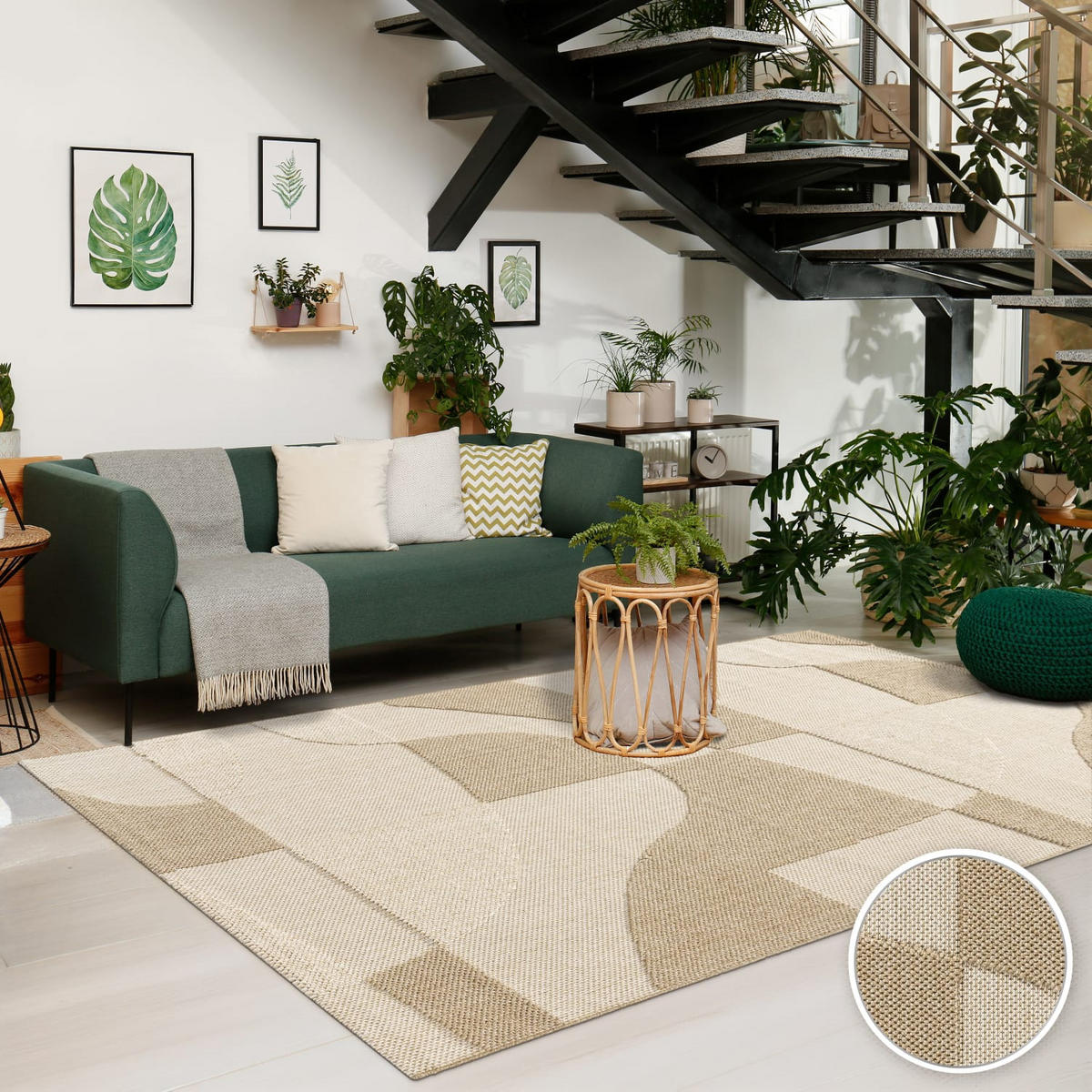 OUTDOORTEPPICH Boho Creme 120 x 160 cm - Creme, Kunststoff (120/160cm) - TT Home