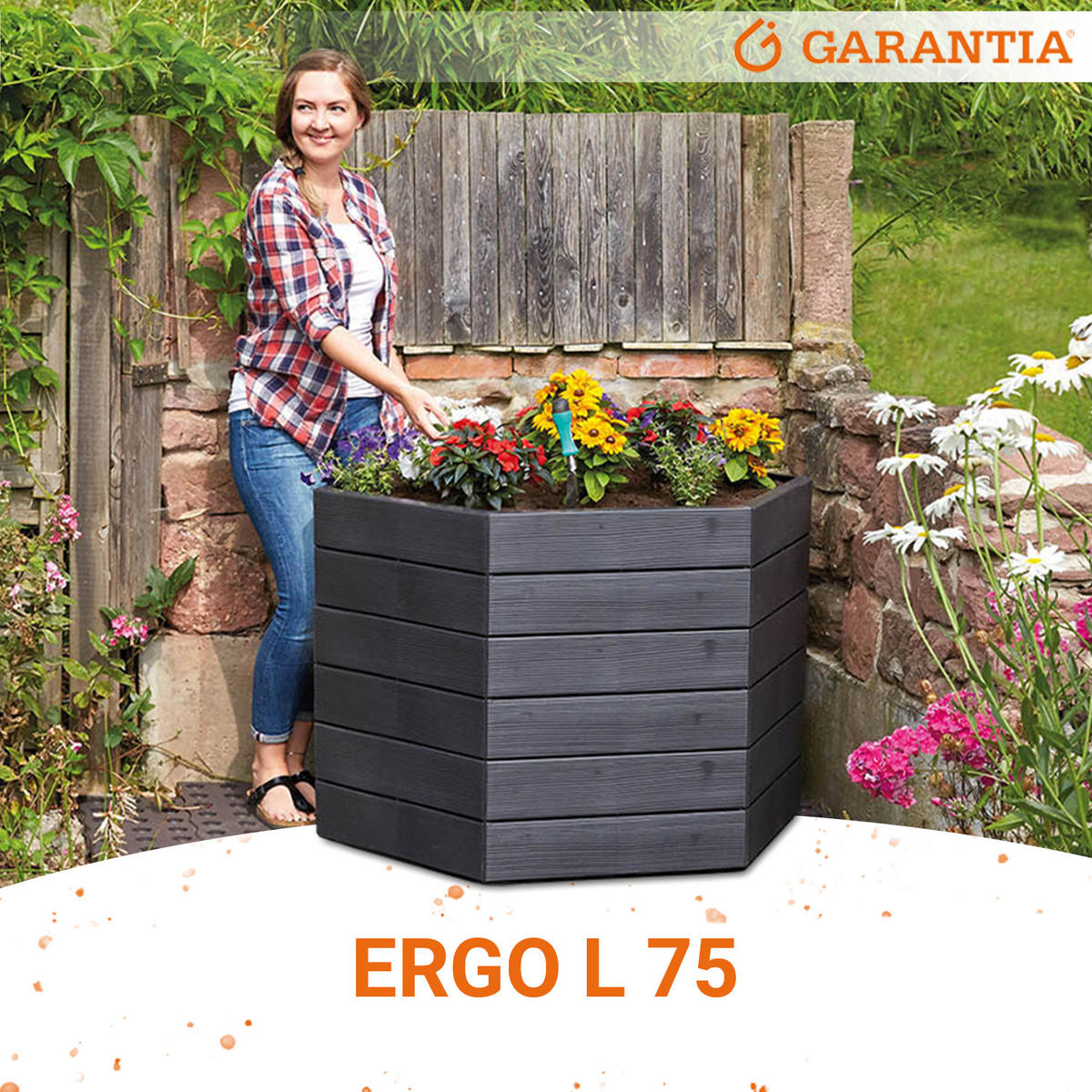 HOCHBEET L 75, inkl. Wassersparsystem - Braun, Kunststoff (110/75/110cm) - GARANTIA