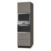 BACKOFEN-HOCHSCHRANK Kvantum D14/RU/2A/284 Beige Matt / Lava Matt 60 / 59 / 207cm - Dunkelgrau/Beige, Holz/Holzwerkstoff (60/207/59cm) - Feldmann-Wohnen