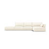 ECKSOFA rechts Kaelle aus Chenille-Stoff leichtes beige 5 Sitzplätze - Creme, Textil (171/364cm) - Micadoni