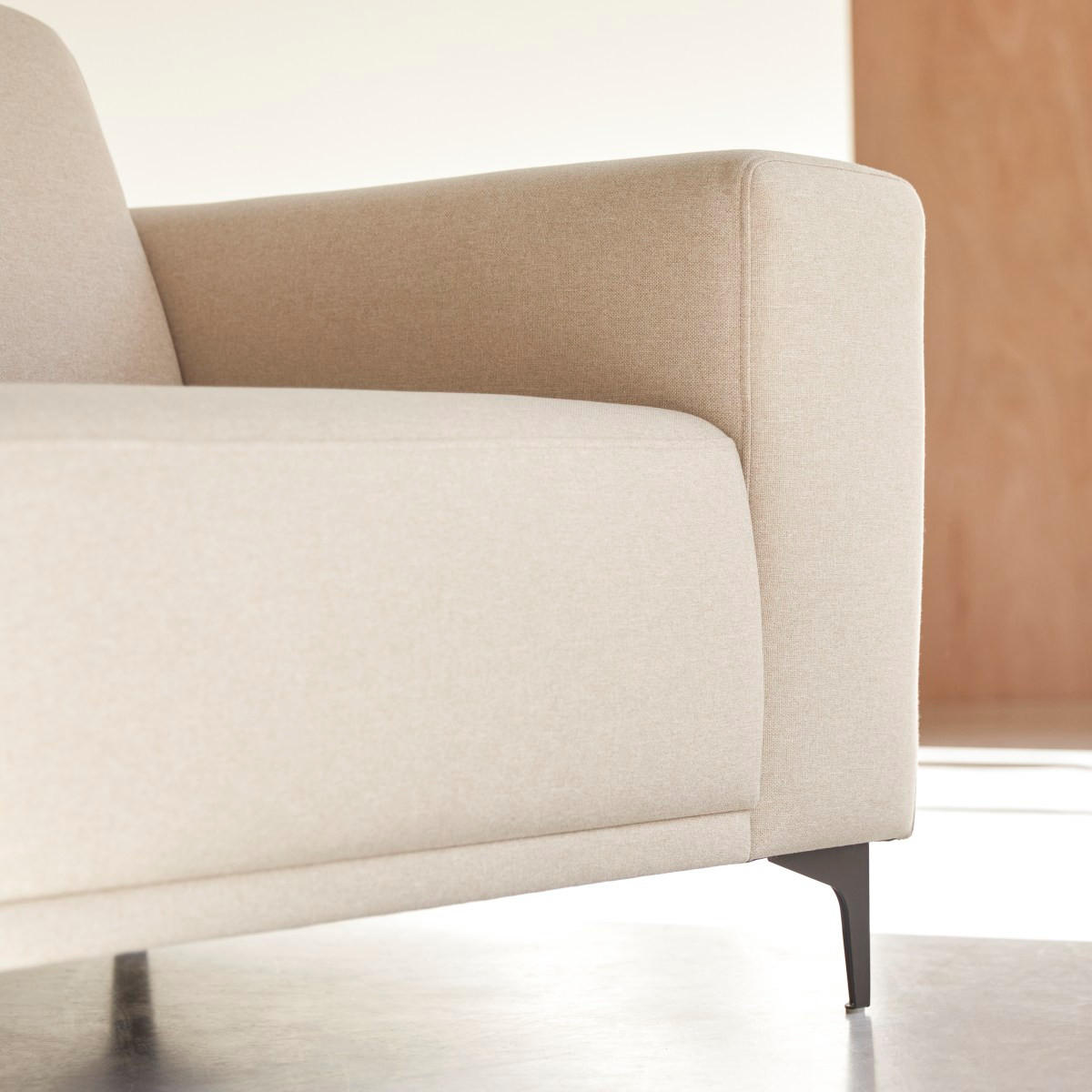 SOFA Lars Beige aus Stoff - Beige, Textil (194/80/90cm) - Tikamoon