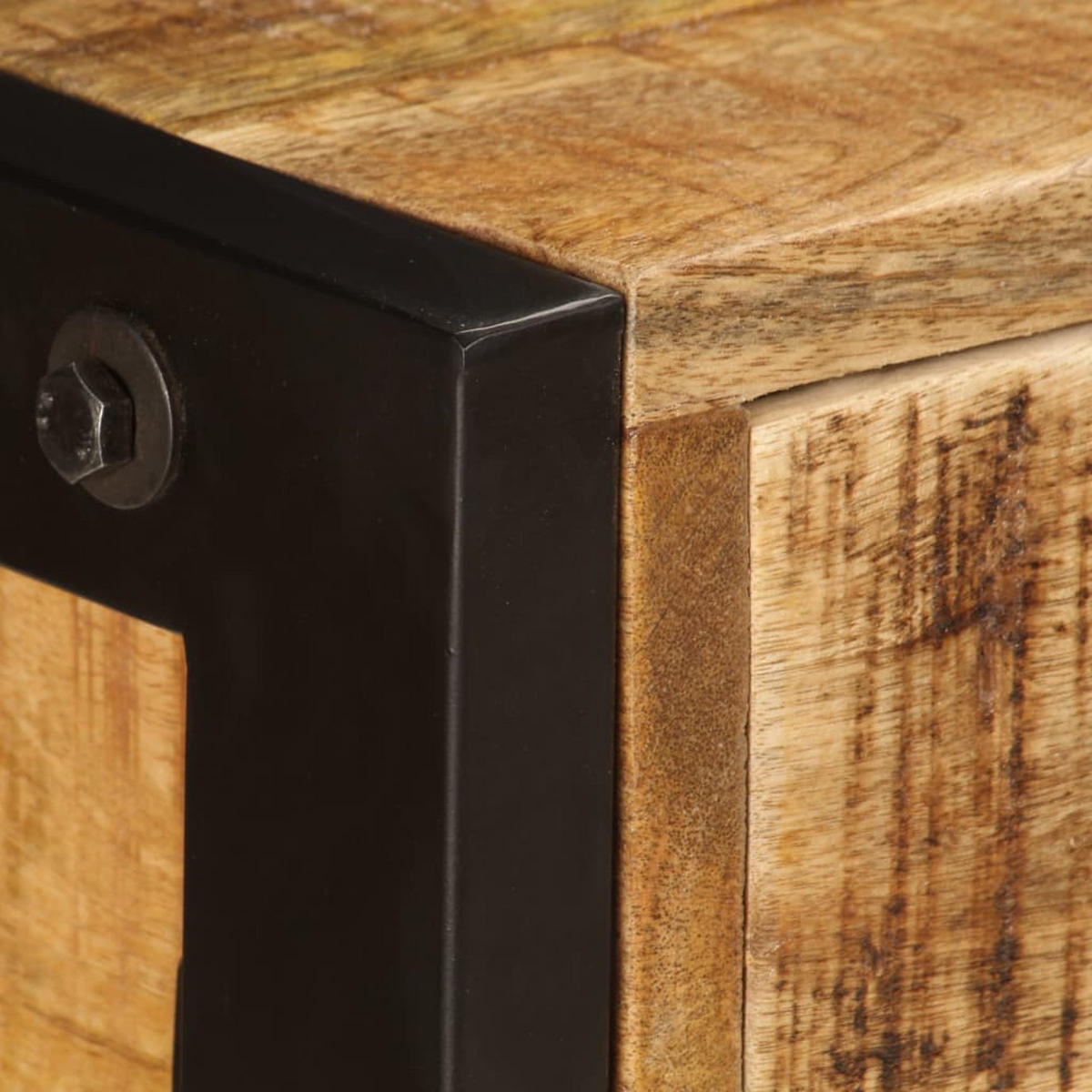 SIDEBOARD Mit 3 Schubladen 110/35/75 Cm Massivholz Mango - Braun, Holz (35/75/110cm) - vidaXL