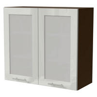 HÄNGESCHRANK Brerra lava / signalweiß Hochglanz 80 / 32,5 / 72cm - Dunkelgrau/Weiß, Holzwerkstoff/Metall (80/72/32.5cm) - Feldmann-Wohnen