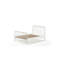 METALLBETT Kay 147x110x207 aus Metall in Weiß matt - Weiß, Metall (140/200cm) - 58aufmkessel