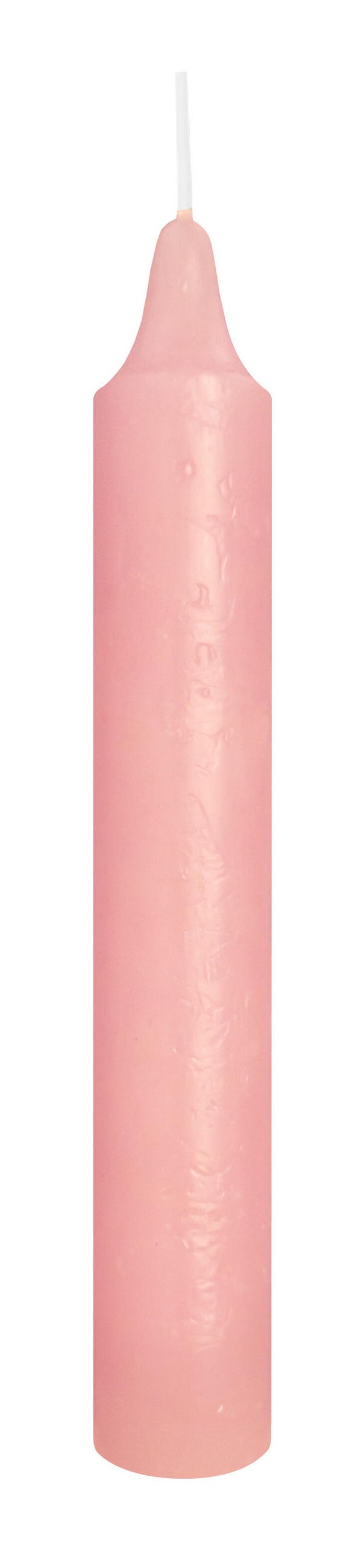 MARBLE Leuchterkerzen durchgefärbt Soft Pink 150 x 22 mm, 20er Set - Pink, Paraffin (2.2/15/15cm) - Wiedemann Kerzen
